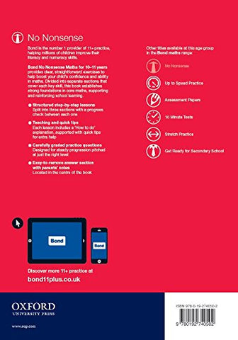 Image of Bond Maths No Nonsense 10-11+ years