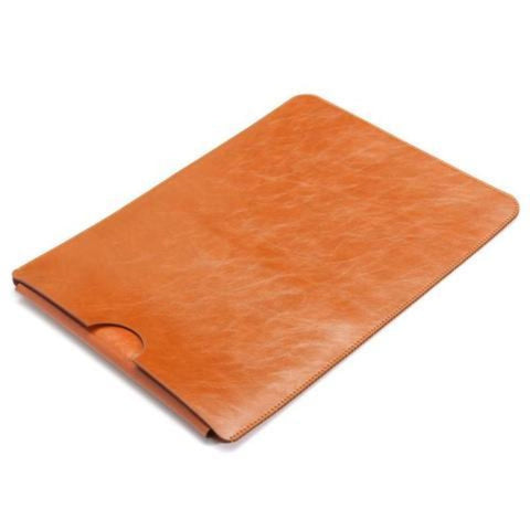 Image of Brown Leather Laptop Sleeve